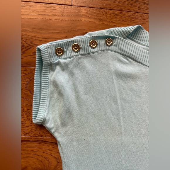 Talbots Light Blue Knit Short Sleeve Shirt Top Size S - Picture 2 of 6